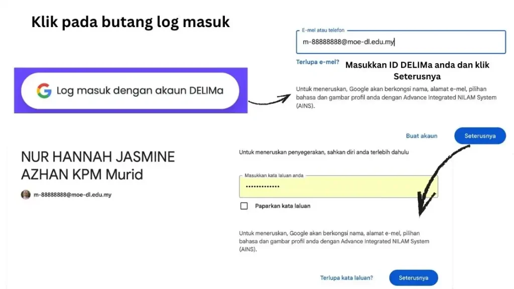 proses log masuk yang lengkap